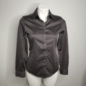 Banana Republic Long Sleeve Shirt Fitted 2 Petite
